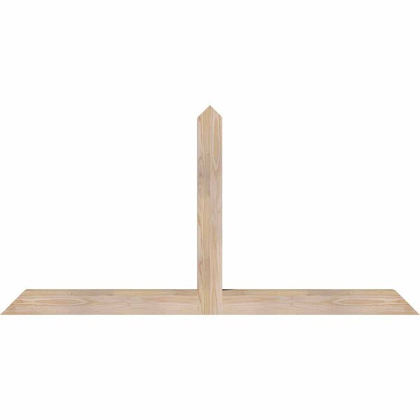 Ekena Millwork Portland Smooth Timber Gable Bracket, Douglas Fir, 60"W x 30"H x 3 1/2"D x 3 1/2"F, 12/12 Pitch GBW060X30X0404POR00SDF - main